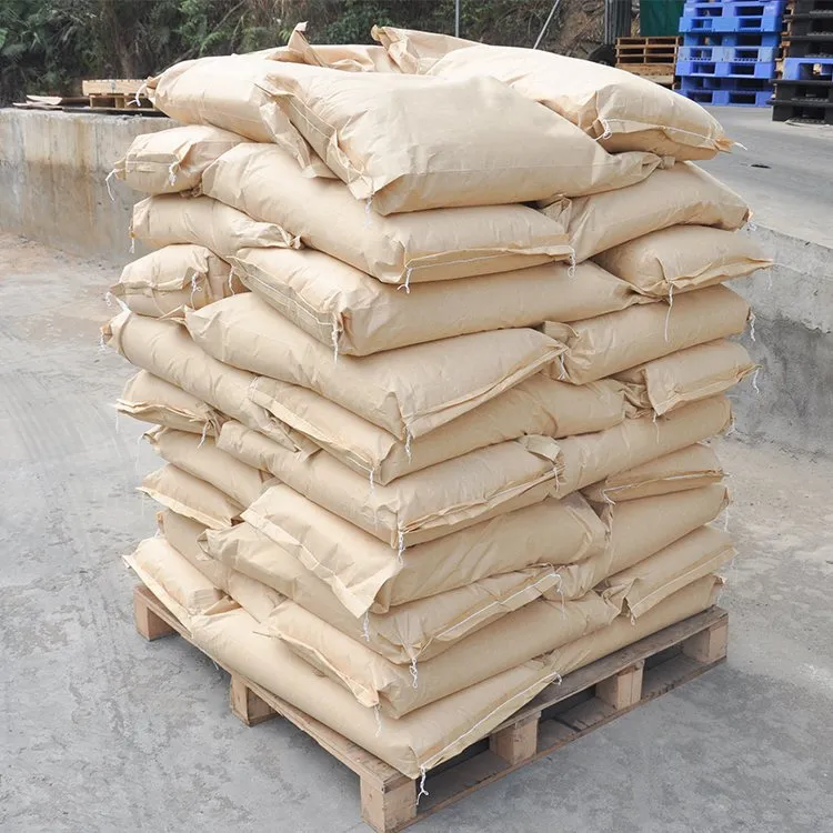 Export pallet with packed starch sacks ready for shipment