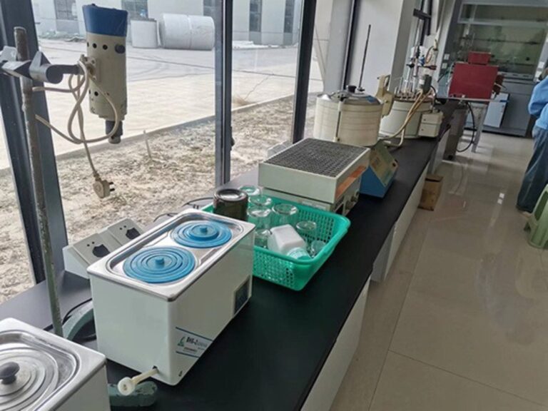 Water bath shaker used for viscosity and reaction testing in the GFMStech QC laboratory