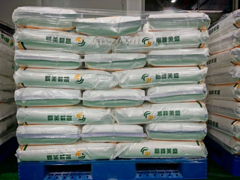 Packaged modified starch bulk bags held as ready stock in the GFMStech warehouse